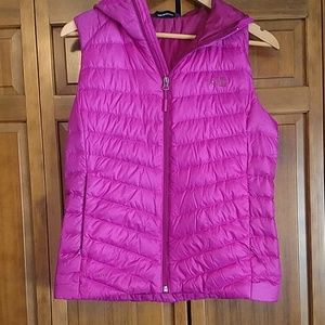 North face hooded puffer vest